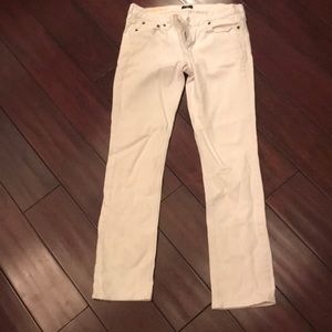 White matchstick pants